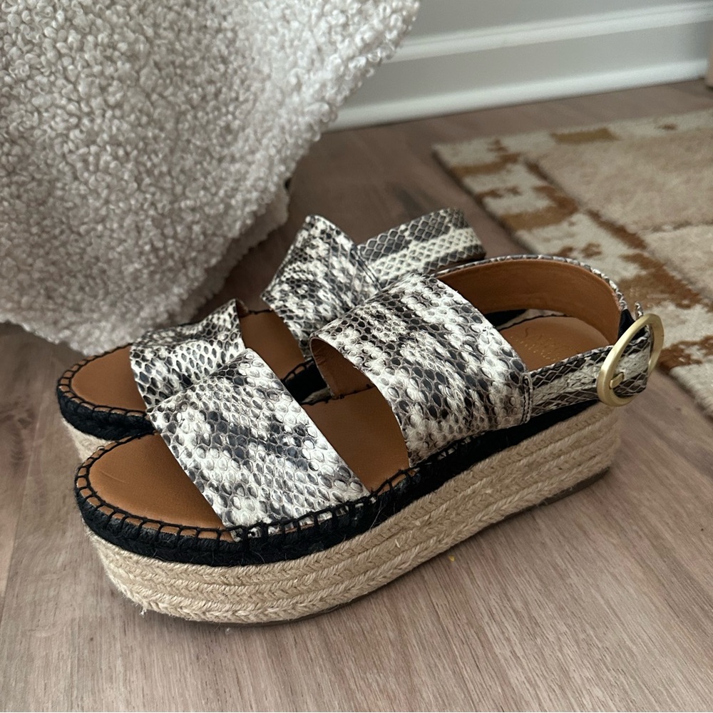 Franco Sarto Snakeskin Espadrille Platform Sandal